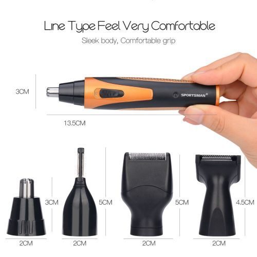 Electric Nose Ear Hair Trimmer USB Rechargeable Sideburns Eyebrow Beard Trimmer Kit