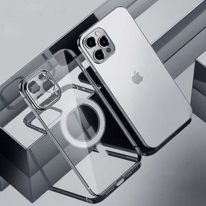 Transparent Silicone WIRELESS CHARGING Magnet Case For IPhone 11,11PRO MAX,12,12 PRO MAX,13,13PROMAX