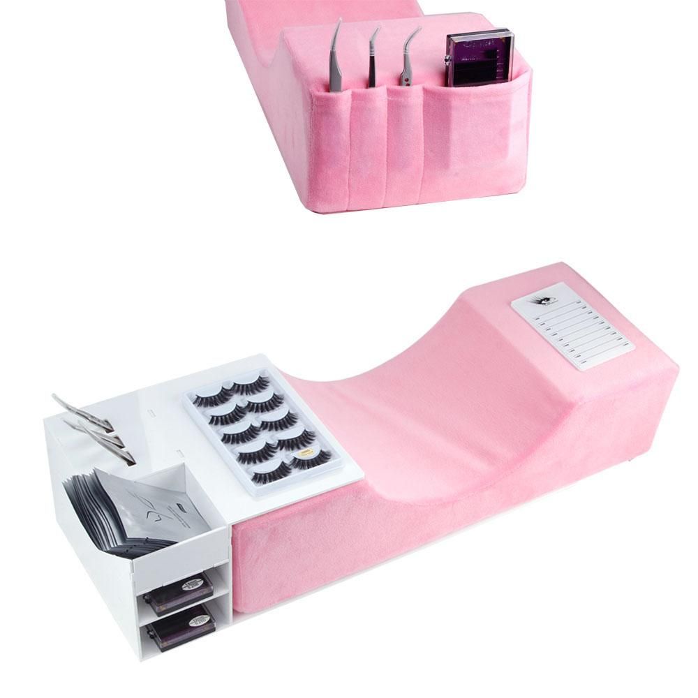 2In1 Eyelash Extensions Pillow Shelf Spong+Lash Pillow Flannel Lash Pillow Grafting Eyelash Pillow