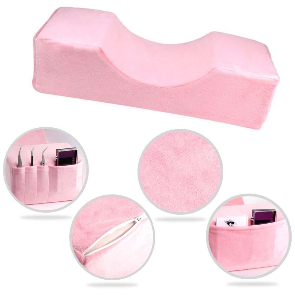 2In1 Eyelash Extensions Pillow Shelf Spong+Lash Pillow Flannel Lash Pillow Grafting Eyelash Pillow
