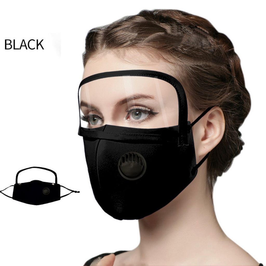 Protective Face Shields And Nose Mask With Breathing Valve