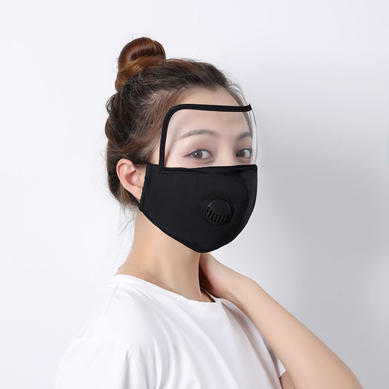 Protective Face Shields And Nose Mask With Breathing Valve