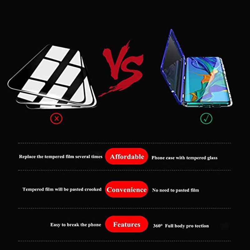 Magnetic Metal Case For Samsung Galaxy S20fe S8 S9 S10 Lite