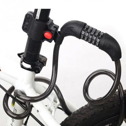 Universal Wire Lock Bicycle Lock Five-digit Code Lock With Bracket