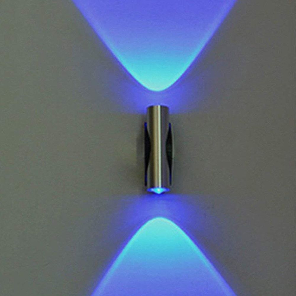 Double-headed LED Wall Lamp Home Sconce Bar Porch Wall Decor Ceiling Light Blue