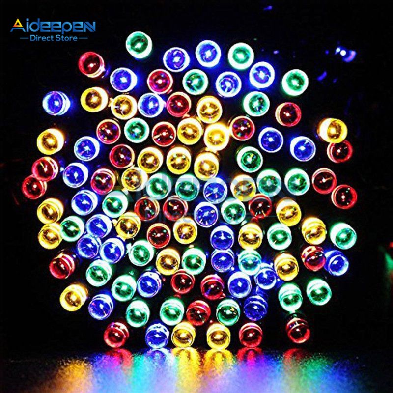 12M 100 LED Outdoor Waterproof Solar String Light Christmas