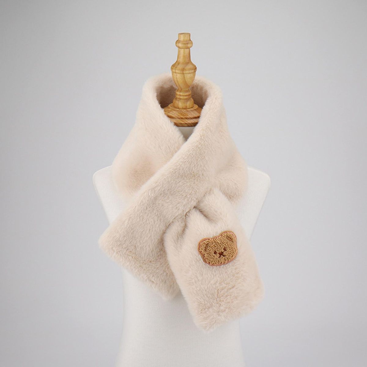 Collar Scarf Female Winter Warm Bear Cross Scarf