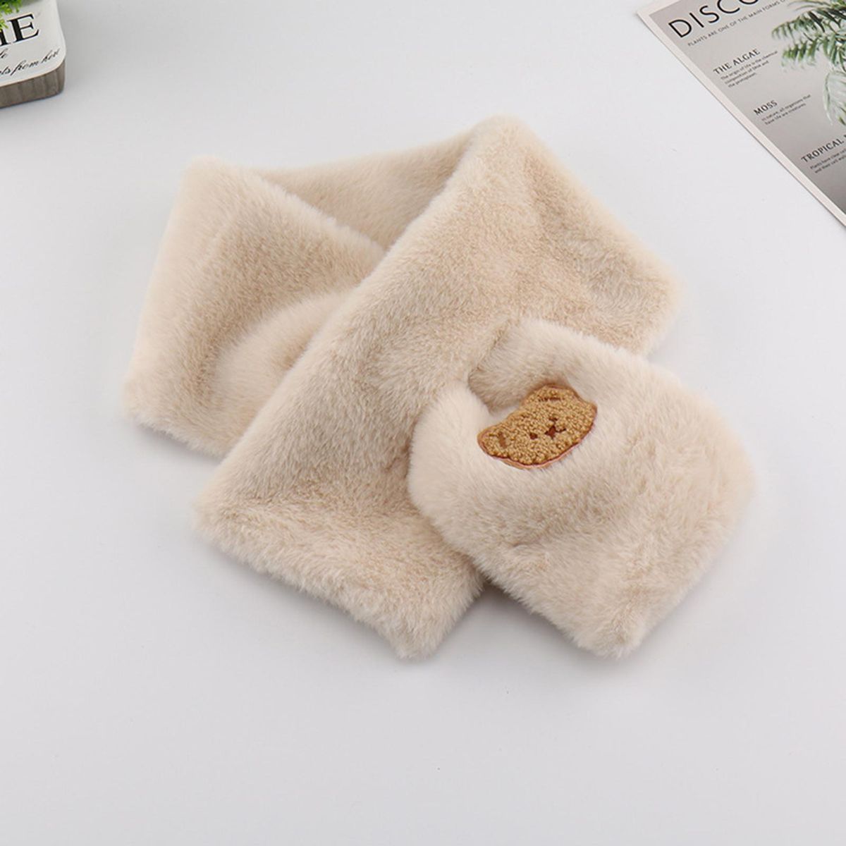 Collar Scarf Female Winter Warm Bear Cross Scarf