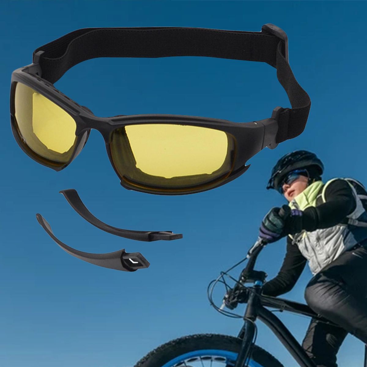 Sports Glasses Professional Goggles Bike Glasses Yellow B