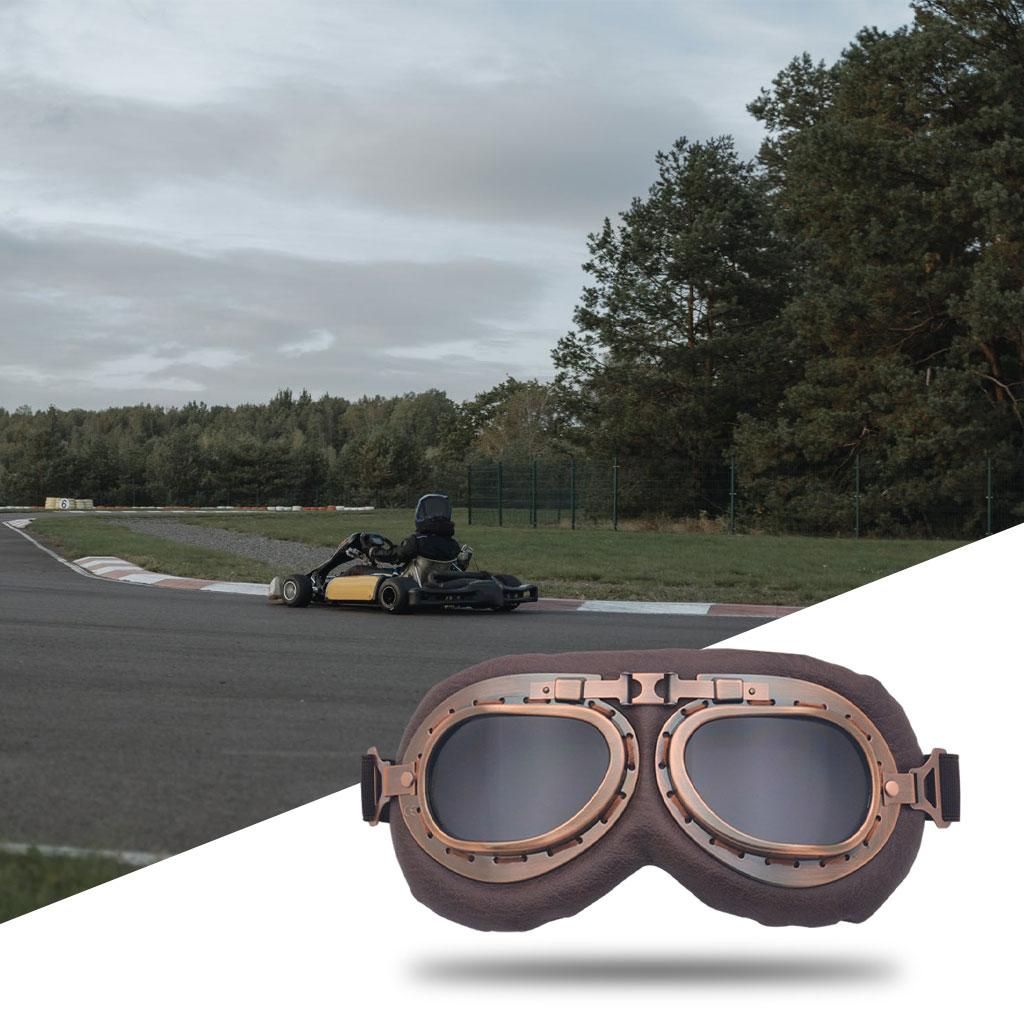 Unisex Motorcycle S Glasses Punk Eyewear For Scooter Grey