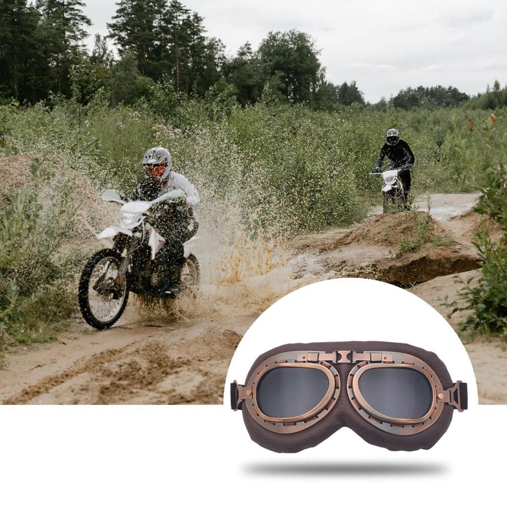 Unisex Motorcycle S Glasses Punk Eyewear For Scooter Grey
