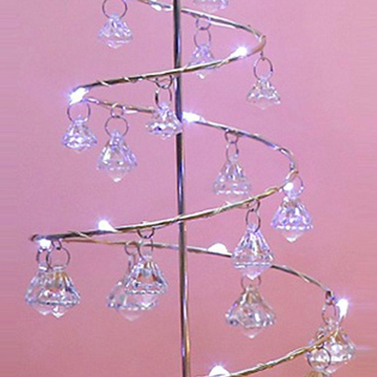 Christmas Tree Light Free Standing Night Light Wrought  Silver S