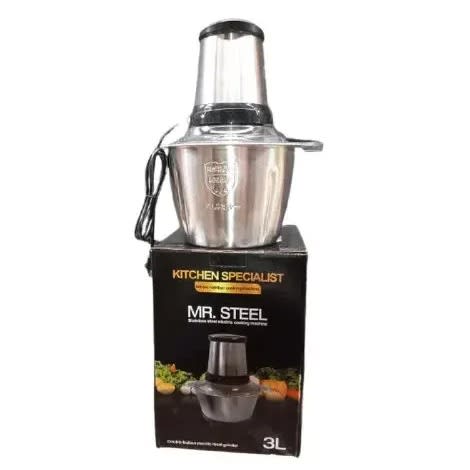 Mr Steel Stainless Electric Yam Pounding Machine - 4 Blades - 3L - 300W