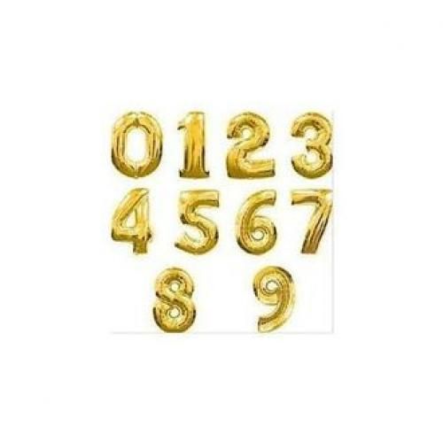 Birthday Number Ballon - Gold - 9