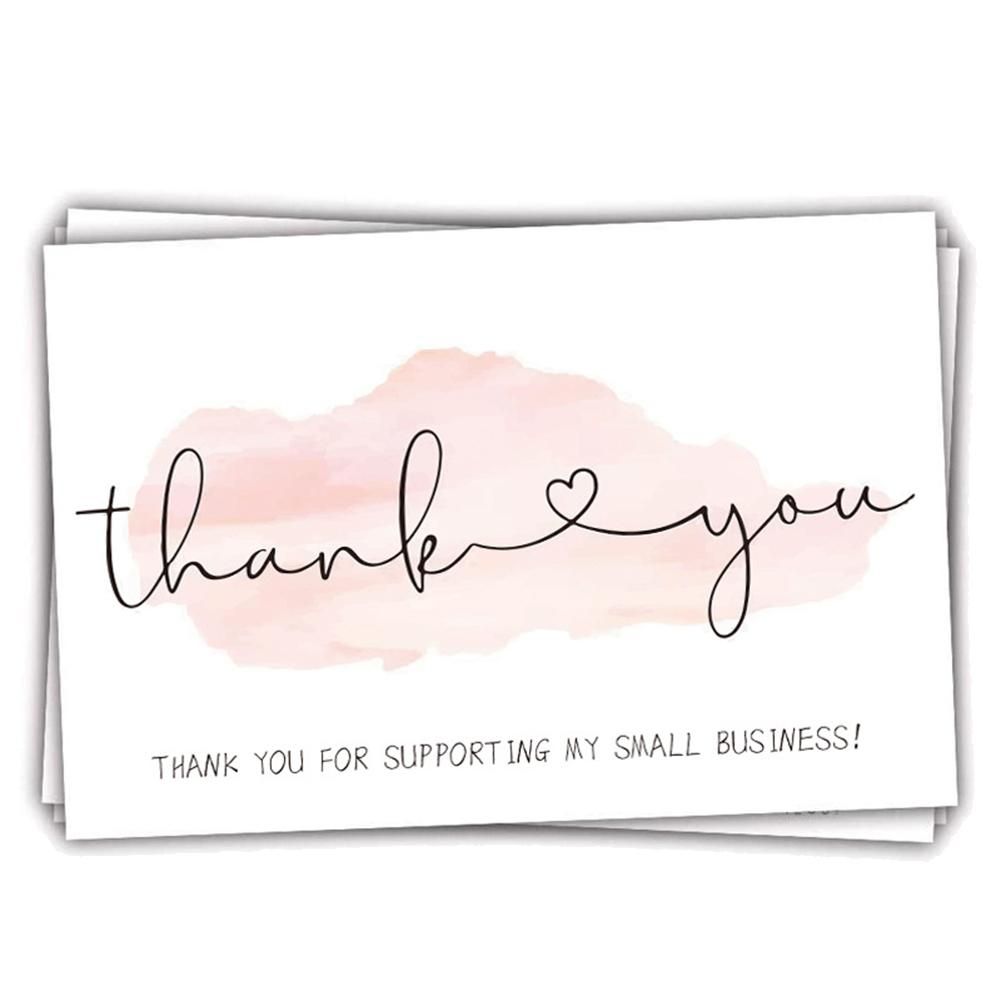 300 Pcs Exquisite Coated Paper Thank You Cards ,for Small