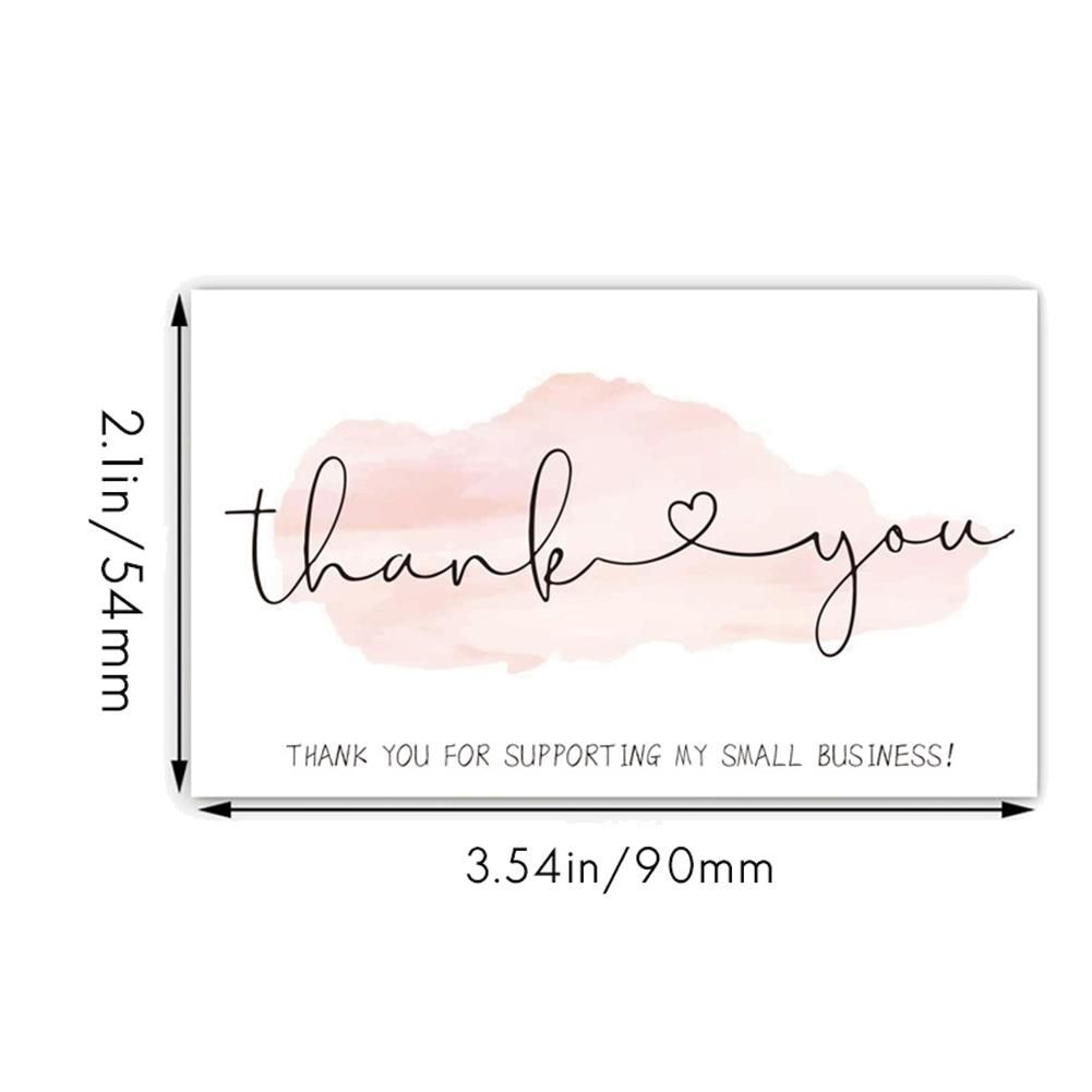 300 Pcs Exquisite Coated Paper Thank You Cards ,for Small