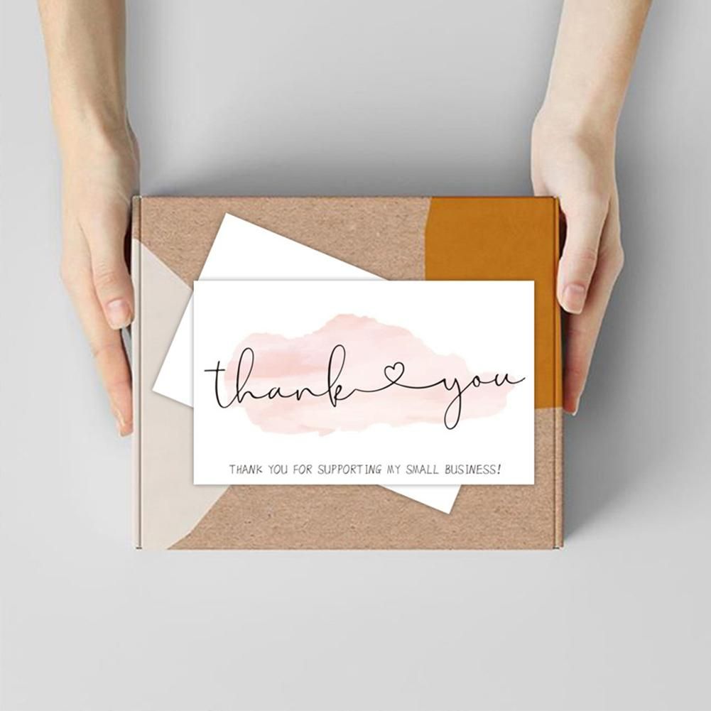 300 Pcs Exquisite Coated Paper Thank You Cards ,for Small