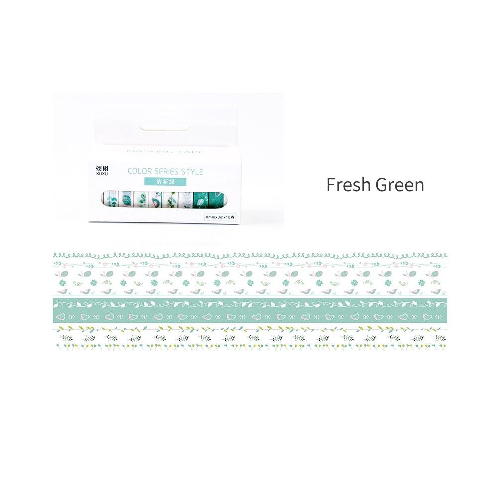 10 Rolls Freash Washi Japanese Paper Tapes Masking Tape