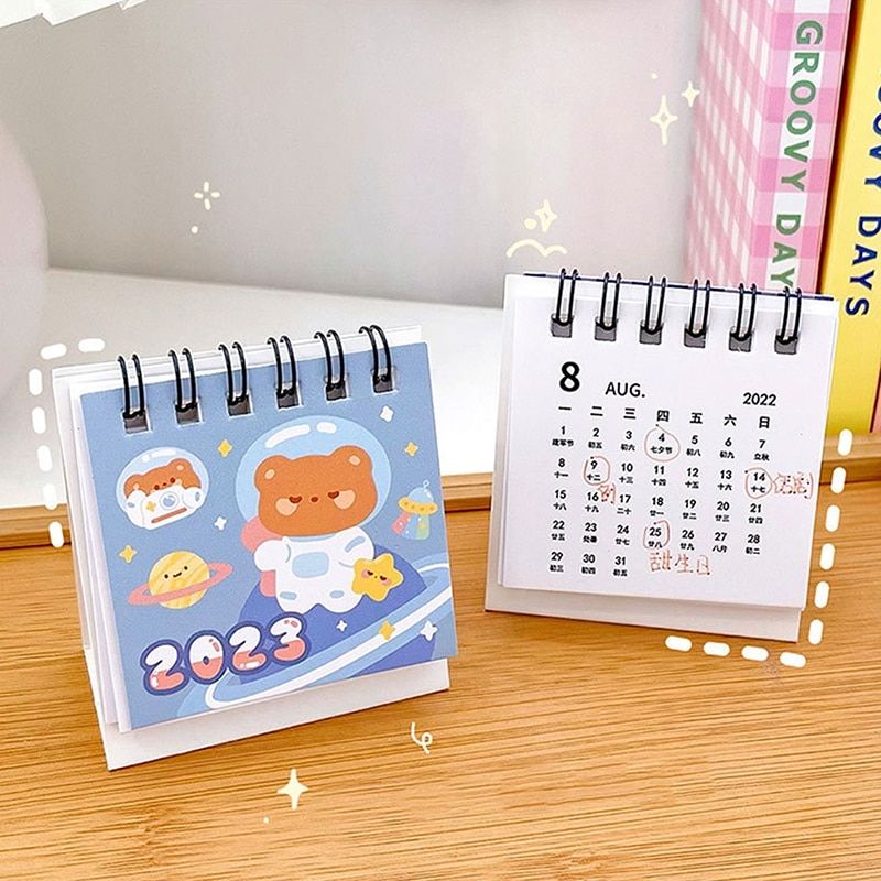 2023 Cute Cartoon Desk Mini Calendar Time Management Daily