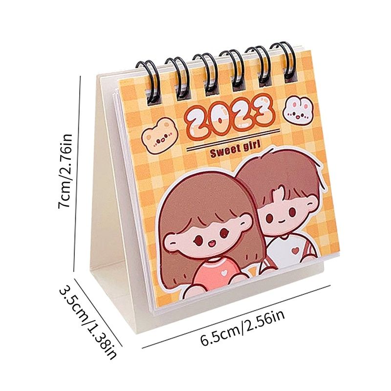 2023 Cute Cartoon Desk Mini Calendar Time Management Daily