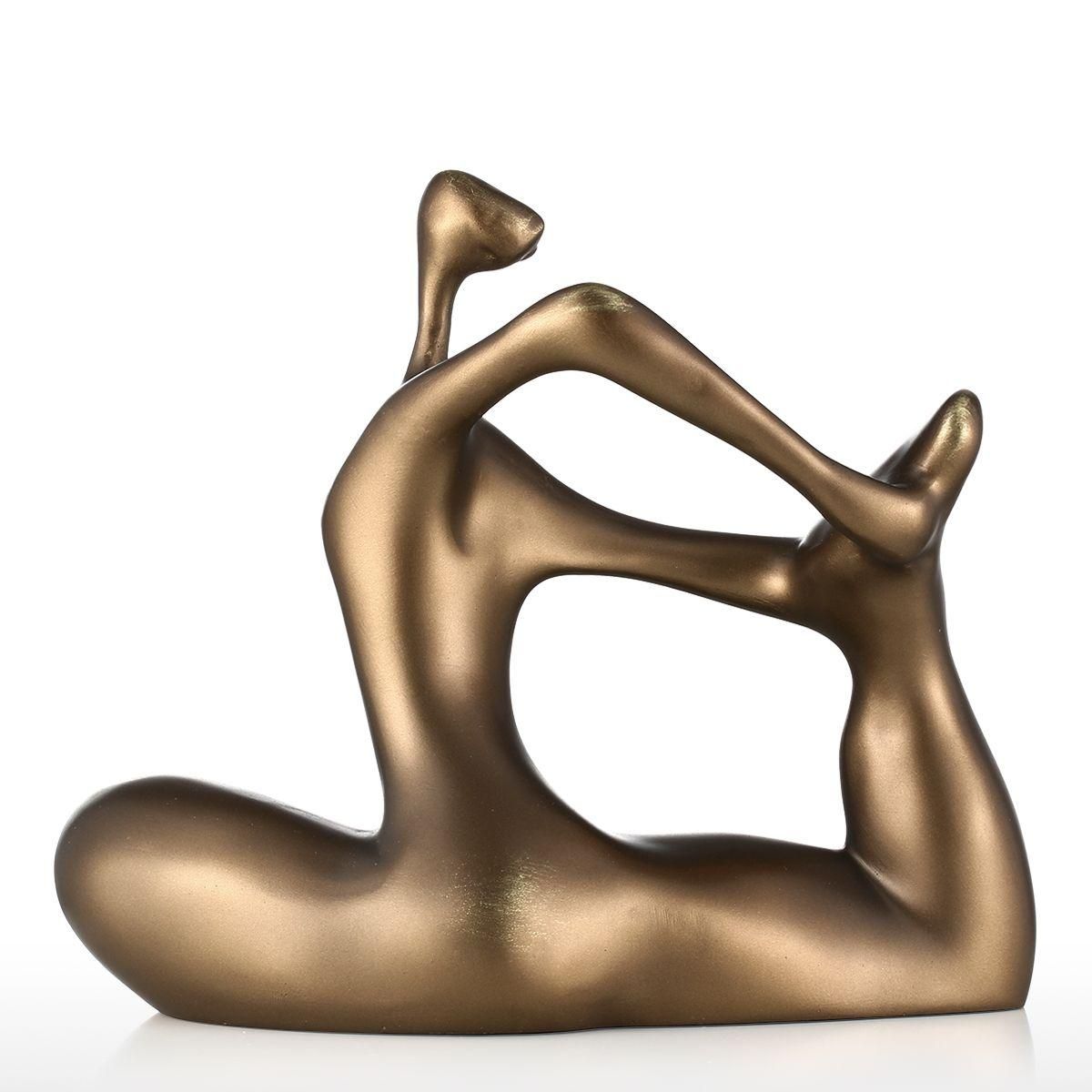Plump Woman- Yoga Bowing Tomfeel Resin Sculpture Home Decoration  Design Yoga Plump