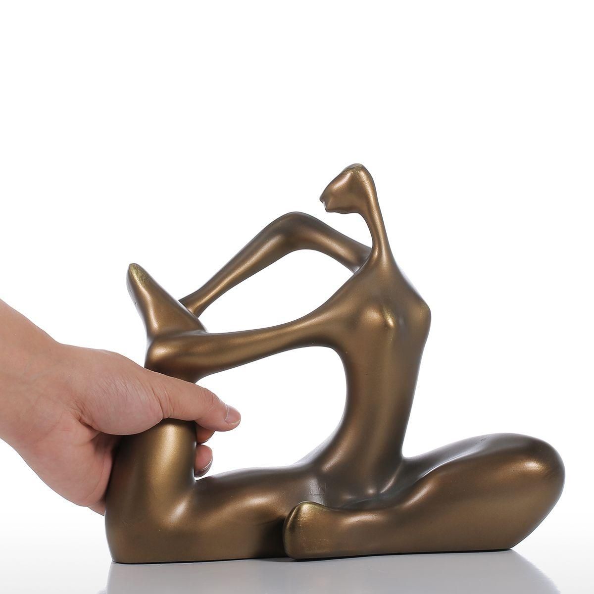 Plump Woman- Yoga Bowing Tomfeel Resin Sculpture Home Decoration  Design Yoga Plump