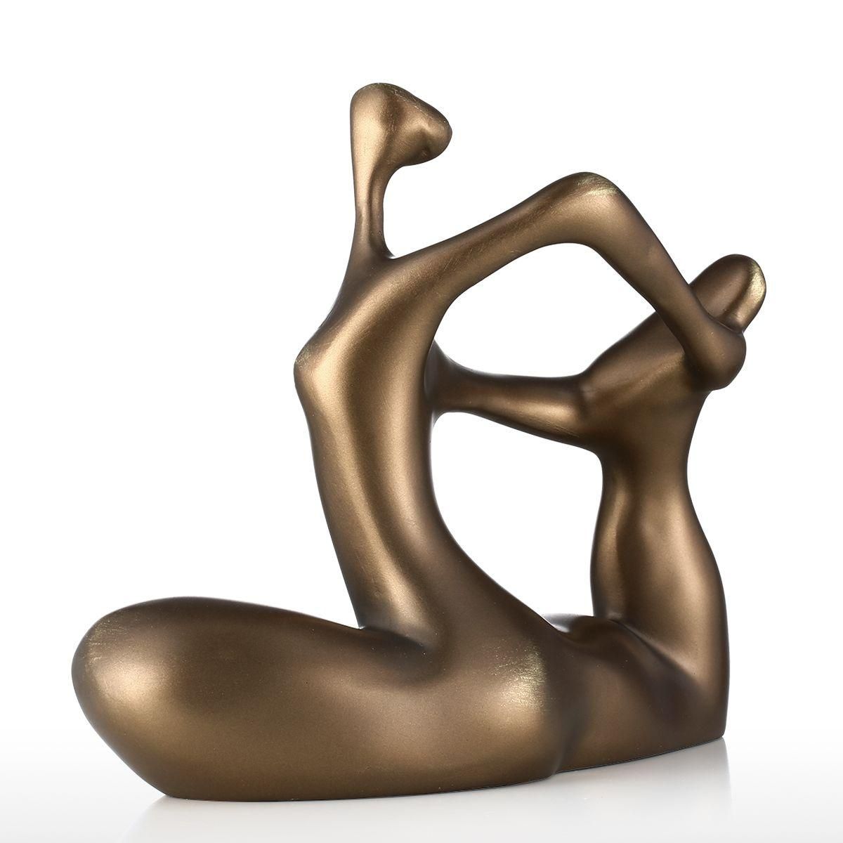 Plump Woman- Yoga Bowing Tomfeel Resin Sculpture Home Decoration  Design Yoga Plump