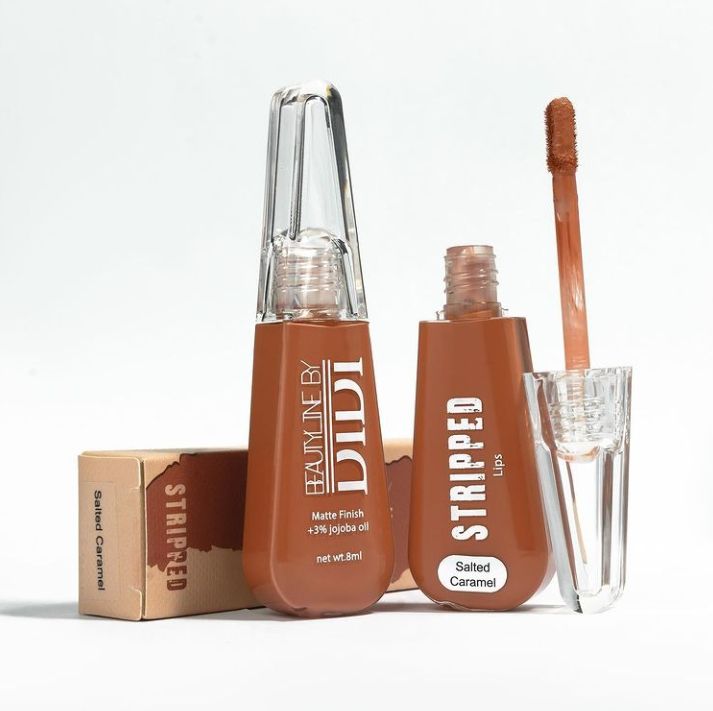 Stripped Matte Finish Liquid Lipstick ( Salted Caramel)
