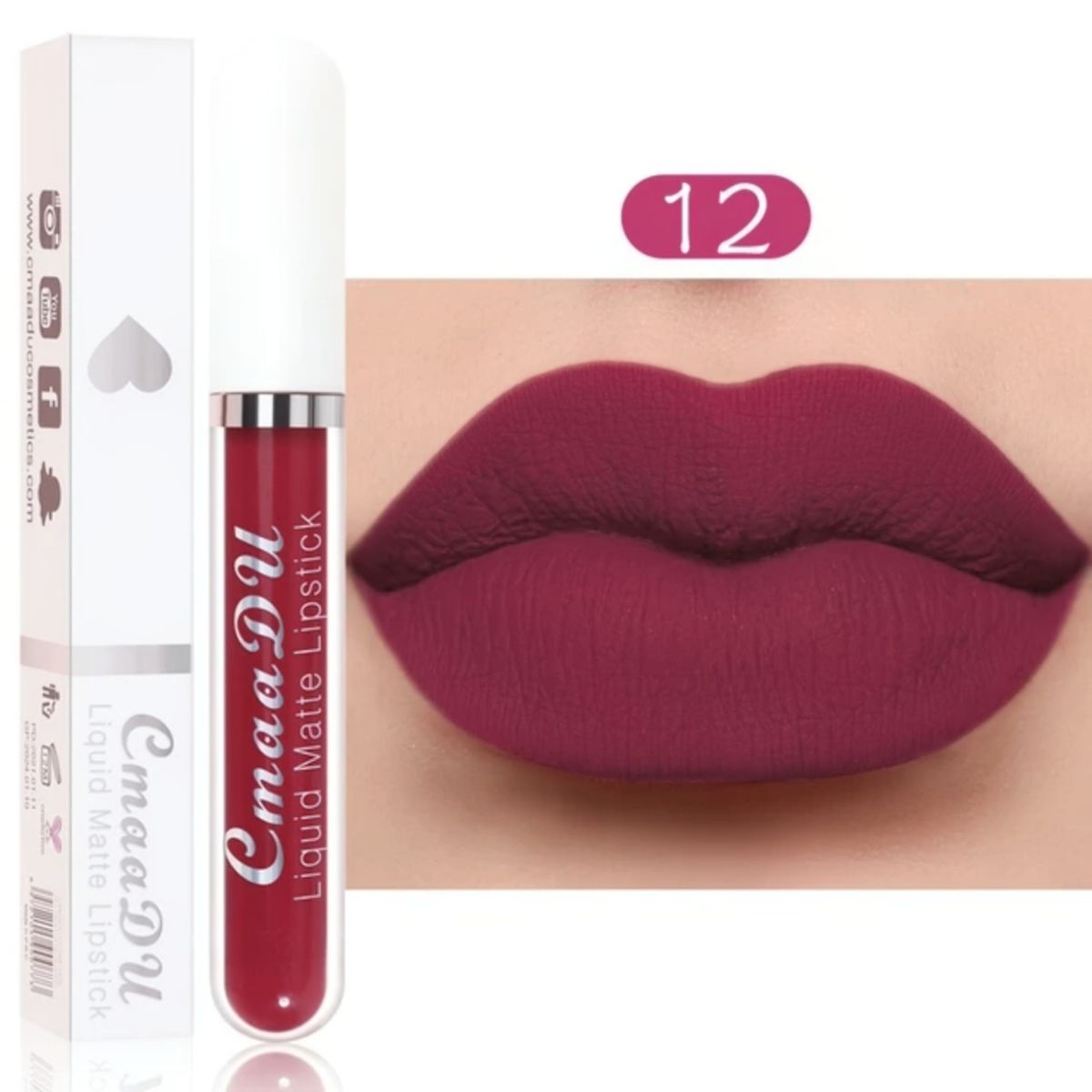 Long Lasting  Lip Stain .Matte Liquid Lipstick/#12