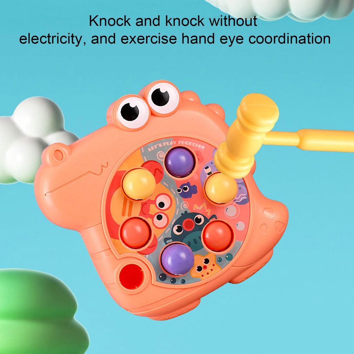 Baby Hammer Toys Baby Boys Girls Sensory Hammer Knock Toy Red