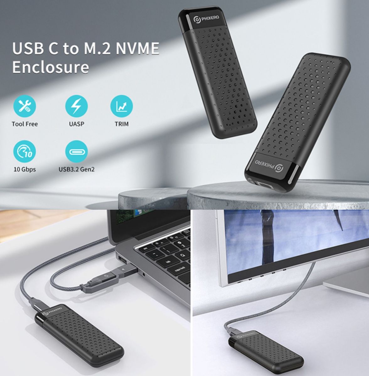 128gb To  2TB SSD External Hard Drive USB 3.1 10Gbps
