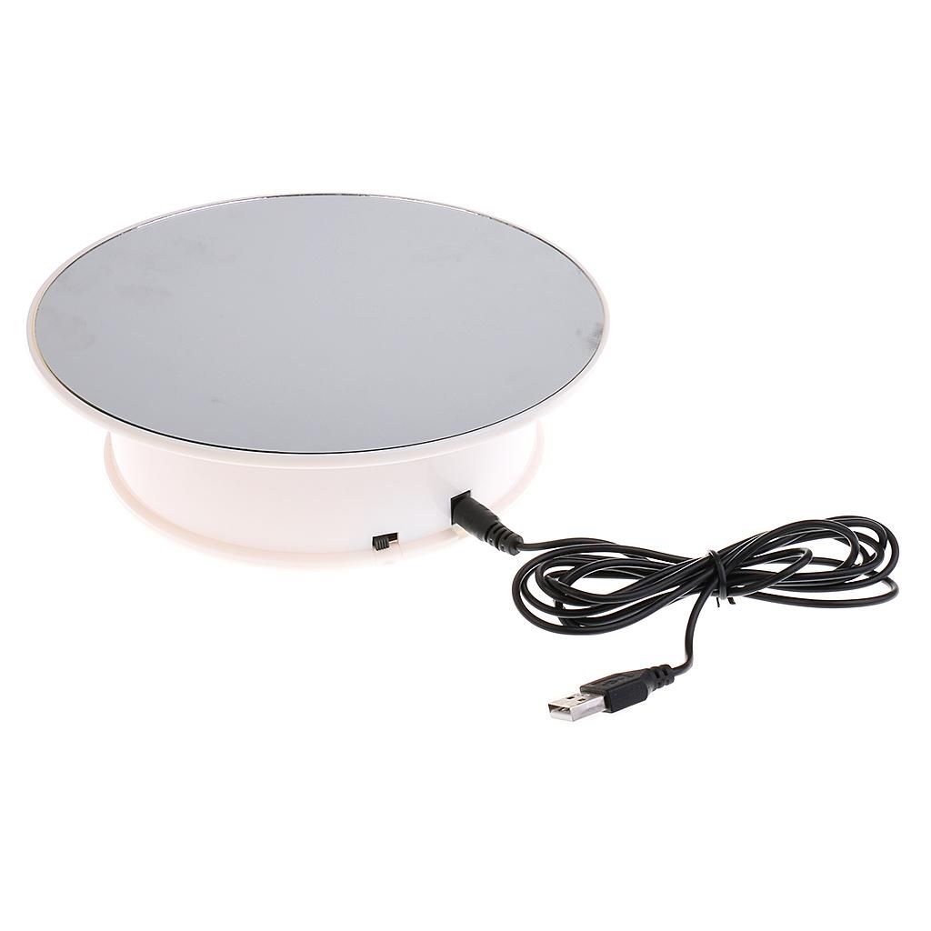 1x USB Clockwise Anticlockwise Mirror Top White Base