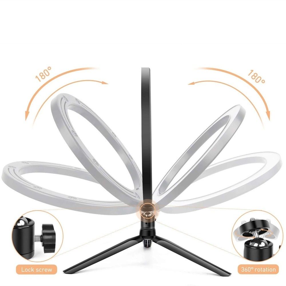 Photography Selfie Stand 6.3/7.9/10.23inches Led Ring Light