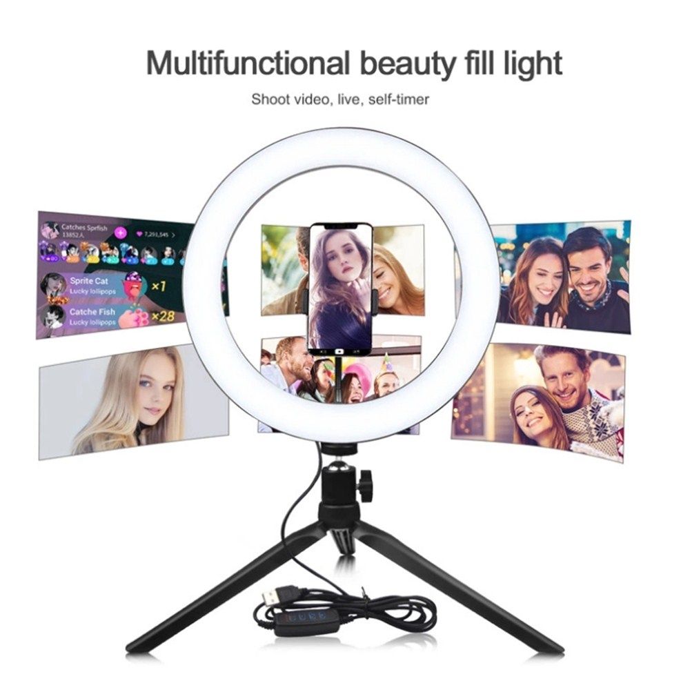 Photography Selfie Stand 6.3/7.9/10.23inches Led Ring Light