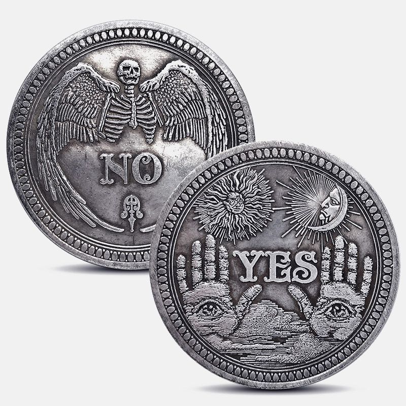Collection Art Craft Yes Or No Skull Commemorative Coin