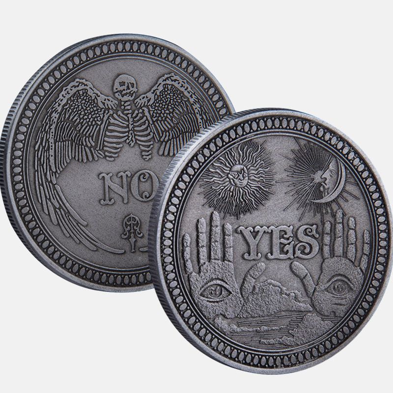 Collection Art Craft Yes Or No Skull Commemorative Coin