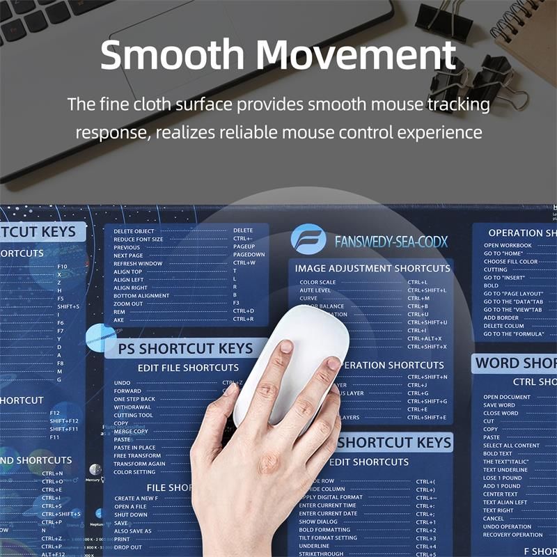 900*400mm Oversized Mouse Pad Starry Sky Anti-slip Keyboard Pad Desk Mat