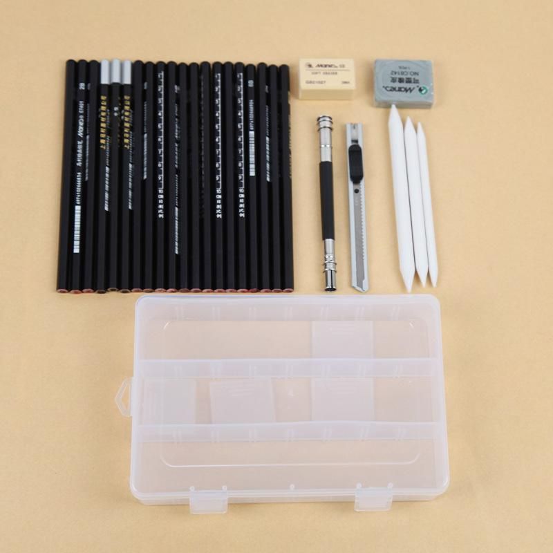Marley Sketch Pencil Set Professional Drawing Set of Painting Tools Set Charcoal Pencil for Beginners and Students