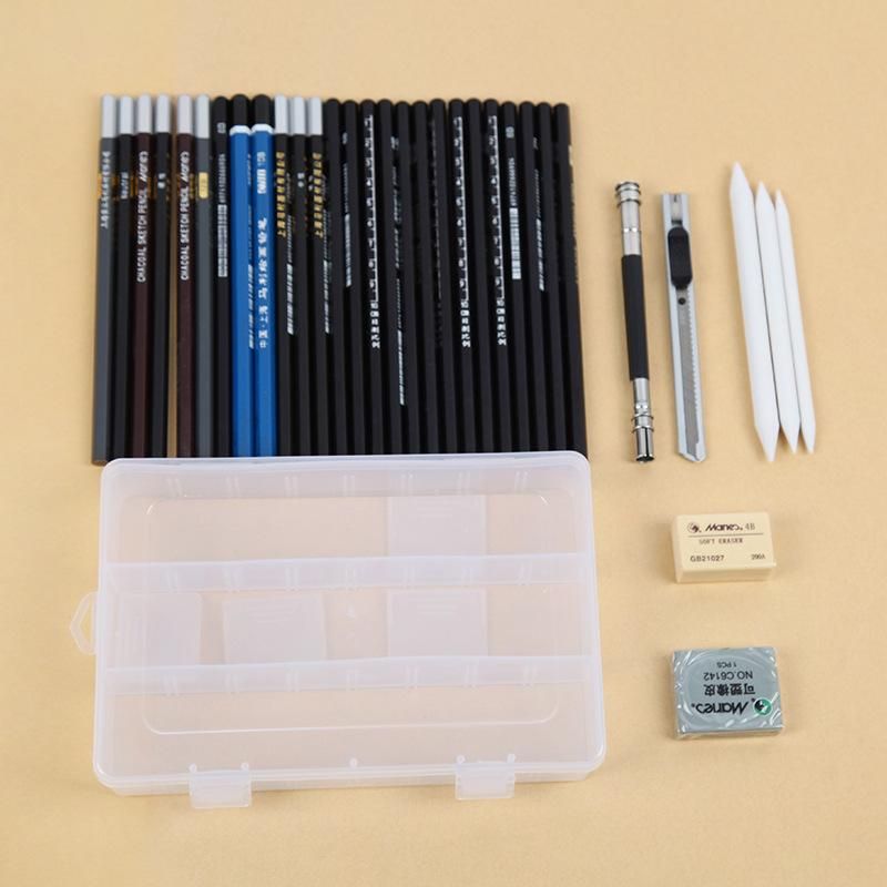 Marley Sketch Pencil Set Professional Drawing Set of Painting Tools Set Charcoal Pencil for Beginners and Students