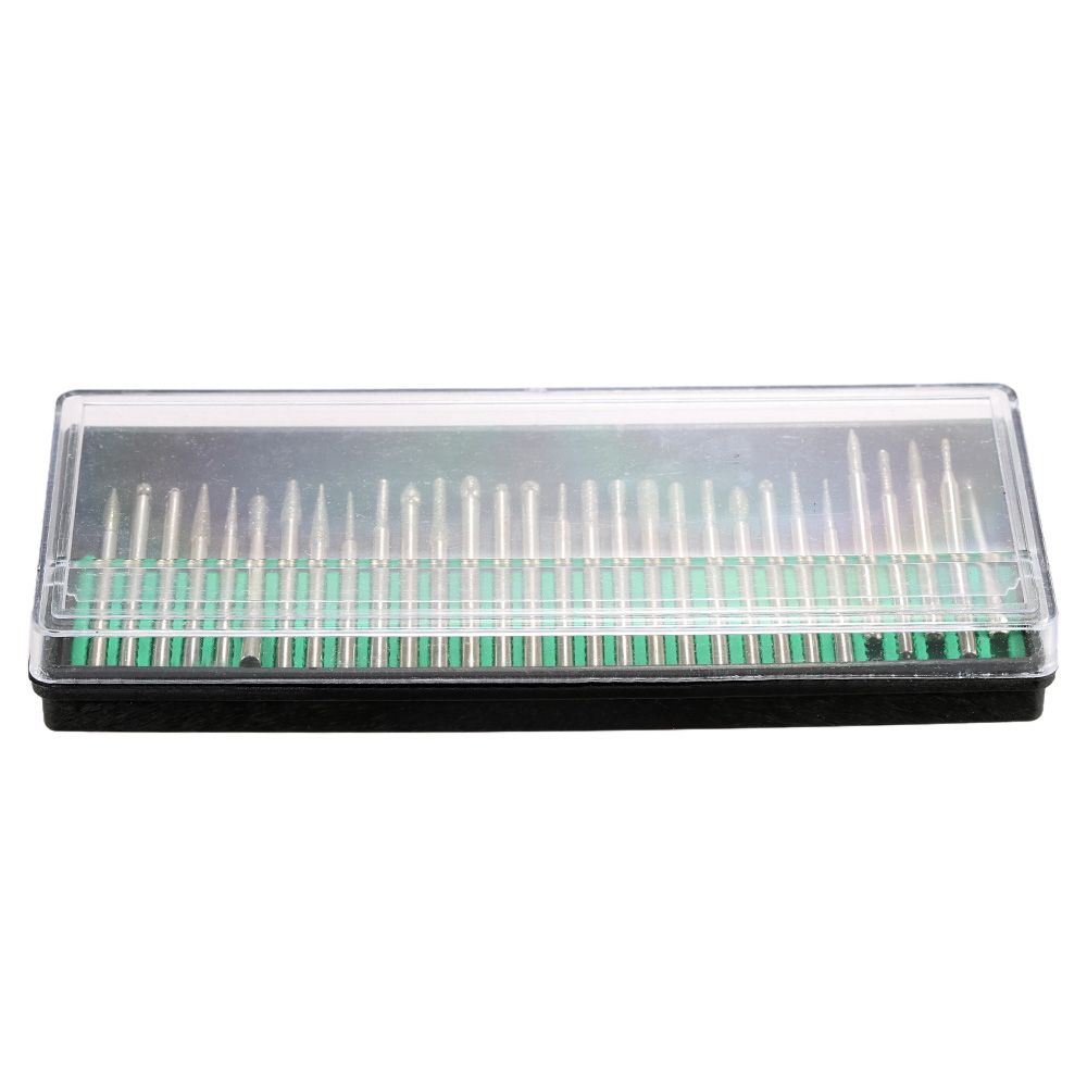 Electroplated Diamond Grinding Heads 30pcs 3mm Burrs Bur Bit