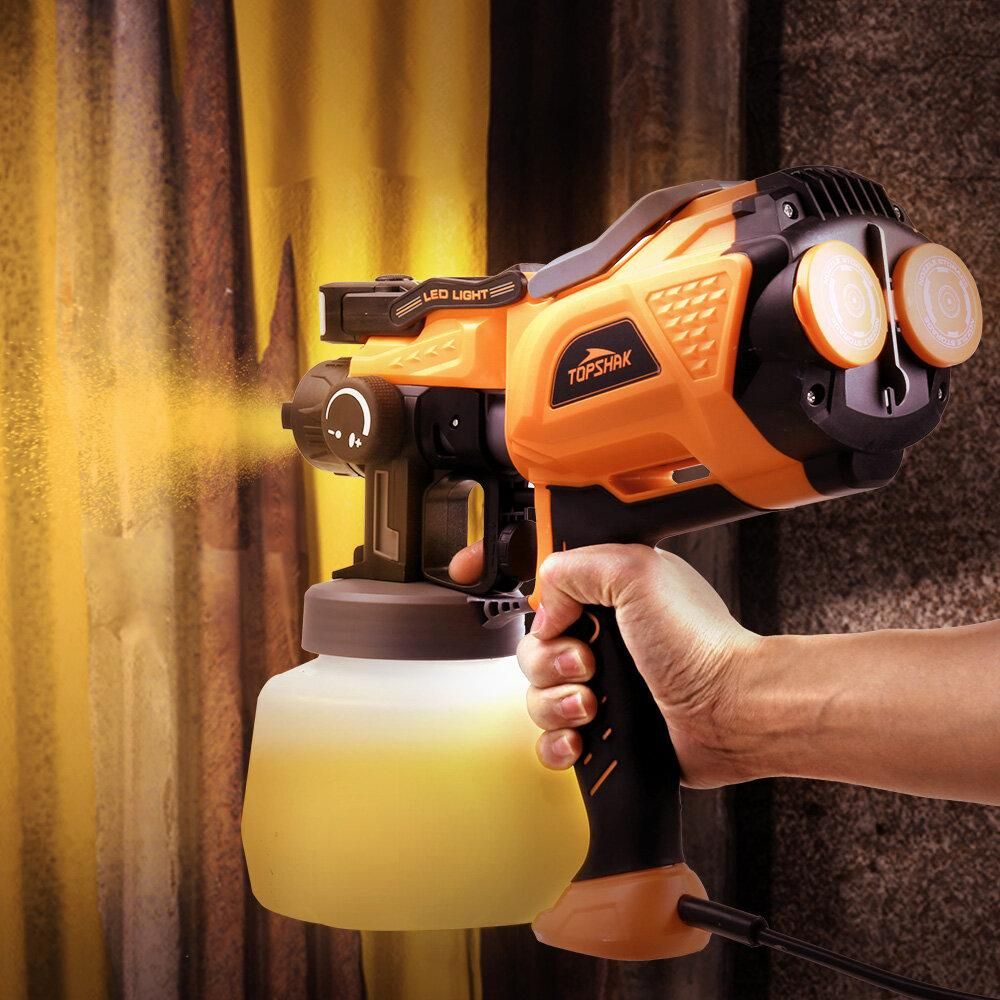 TOPSHAK TS-SG2 700W 1200ml Wired Electric Paint Sprayer Watering Can Tool HVLP Paint Spray Tool with 3 Size Copper Nozzles