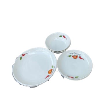 Ceramic Plates And Bowl - Set Of 6