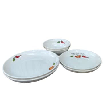 Ceramic Plates And Bowl - Set Of 6
