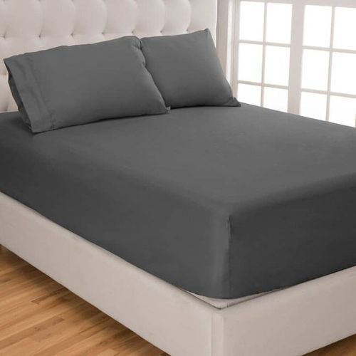 Fitted Sheet  Mattress Protector With 2 Pillow Cases-GRAY