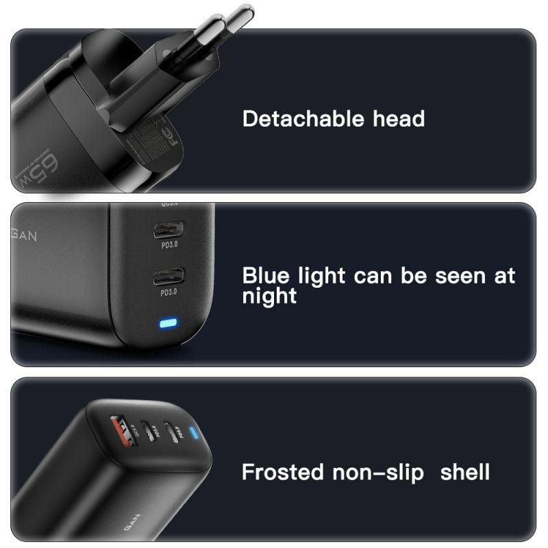 65W GaN USB Type C Charger For Laptop PPS 45W 25W Fast C USB
