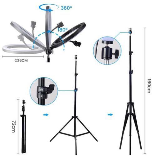 Ring Light And Tripod Stand 10 Inch