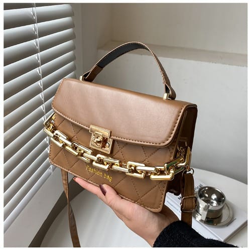 Unique Ladies Fashion Handbag _ Brown