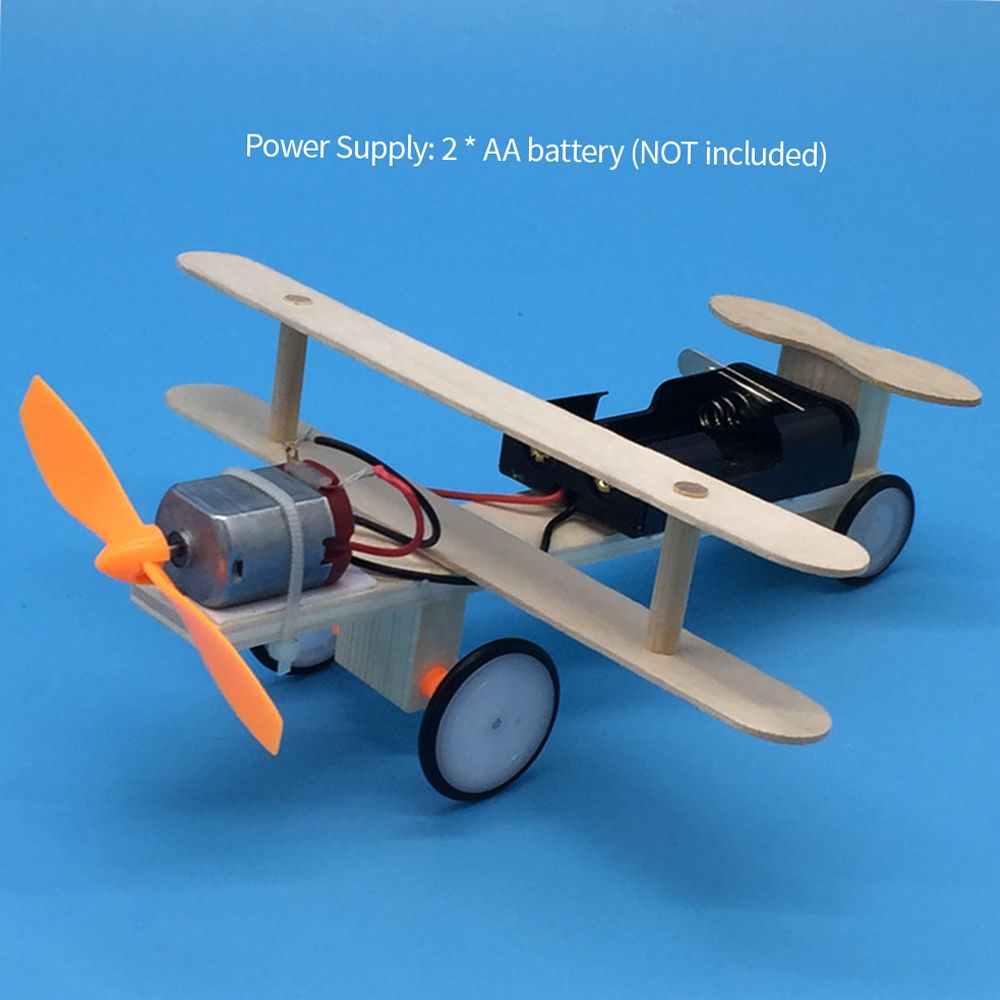 Wood Electric Aircraft Electric Glider DIY Kit Kids Toy