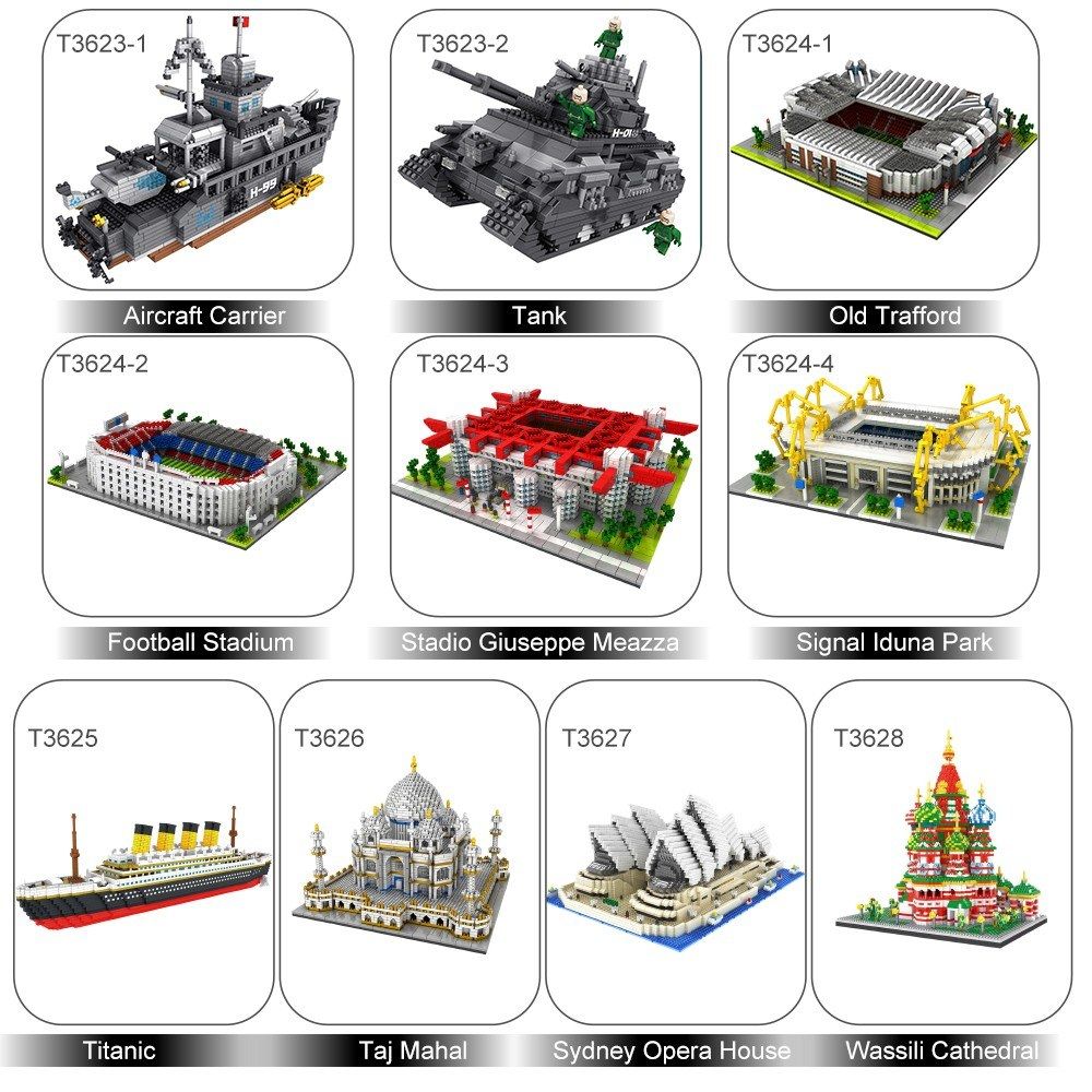 9914 Model Taj Mahal Atomic Building Blocks Kit 3950pcs Gift