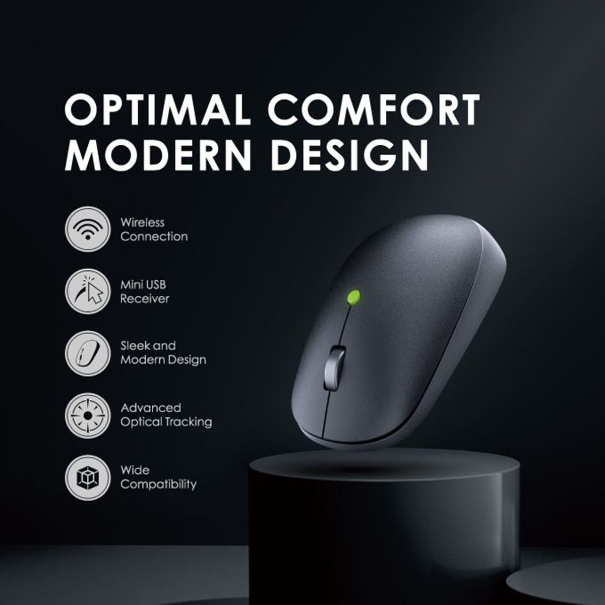 SmartMouse Wireless Mouse F Precise Control Sleek Design